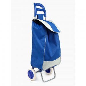 Господарська сумка-візок кравчучка на колесах, синя 95 см (НА-600)