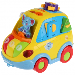 Детская развивающая музыкальная игрушка Машинка-сортер Автошка 9198 (IGR24)