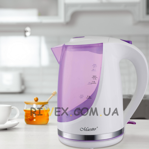 Електричний чайник Maestro MR-044-VIOLET 1,7 л 1850-2200 Вт, Фіолетовий (235)