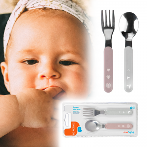 Ложечка и вилка из нержавеющей стали BabyOno 1065/02 (SB)