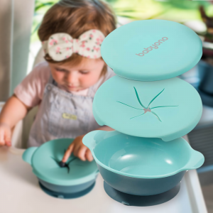 Харчовий контейнер BabyOno 1078 з присоскою та спеціальною кришкою для перекушування (SB)