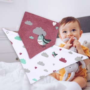Нагрудник Babyono шейный платок 2 в 1 Птички 879/01 (SB)