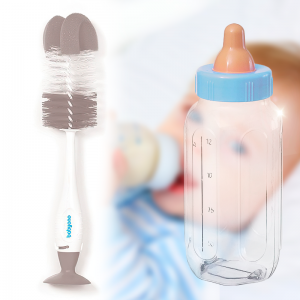 Йоршик для чистки дитячих пляшок з присоскою BabyOno, сірий 728/04 (SB)