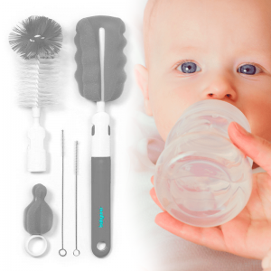 Набір йоршиків для чистки дитячих пляшок зі змінною ручкою BabyOno сірий 735/03 (SB)