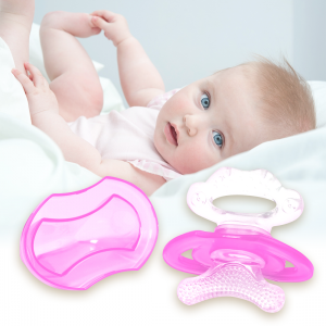 Прорезыватель для зубов силиконовый охлаждающий BabyOno 1008/02 Первые зубки, Розовый (SB)