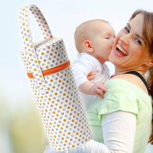 Термосумка Babyono 604/02 для детских бутылок Сердечко, Белый (SB)