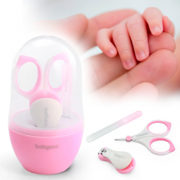 Косметический набор по уходу за ногтями ребенка, розовый цвет BabyOno 398/02 (SB)
