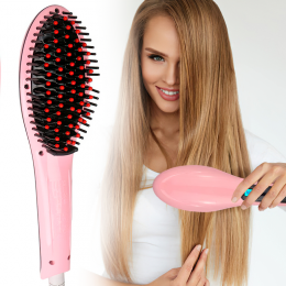 Електричний гребінець для випрямлення волосся з дисплеєм Hair Brush Straightening HQT-906 (В)