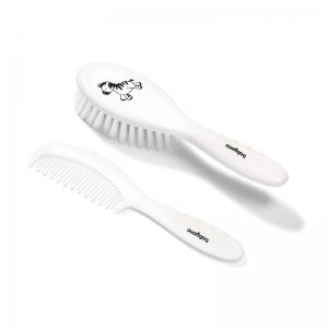 Детская щетка с мягкой щетиной и расческа для волос (белый) BabyOno 570/03 (SB)