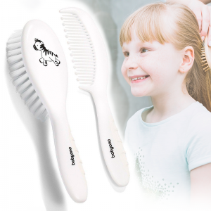 Детская щетка с мягкой щетиной и расческа для волос (белый) BabyOno 570/03 (SB)