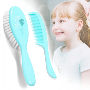 Детская щетка с мягкой щетиной и расческа для волос (голубой) BabyOno 569/04 (SB)