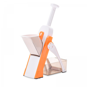 Механический мультислайсер, овощерезка Safe Slice Mandoline оранжевая Brava Spring Slicer (218)