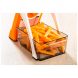 Механический мультислайсер, овощерезка Safe Slice Mandoline оранжевая (Brava Spring Slicer)