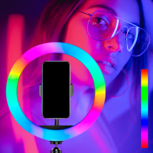 Кільцева лампа RGB з тримачем для телефону, 30 см (без штатива) Ring Fill Light LED 3072 (212)