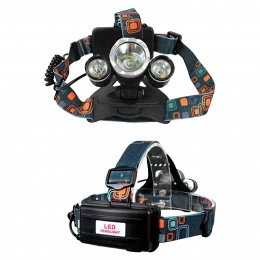 Налобный светодиодный фонарик акумуляторный Headlight Police 2117-T6+2COB