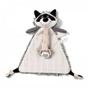 Іграшка-обіймашка для малюків з тримачем для пустушки "Єнот Рокі" BabyOno 747 (SB) Іграшка-обіймашка для малюків з тримачем для пустушки "Єнот Рокі" BabyOno 747 (SB)