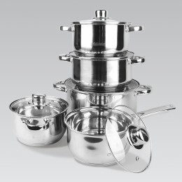Набор посуды из нержавеющей стали (10 предметов) Maestro MR-2020-10 (235)