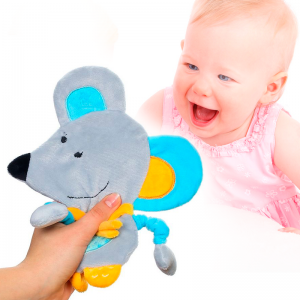 Іграшка-обіймашка з шарудінням "Мишеня Кірстін" (19х22 см) BabyOno 445 (SB)