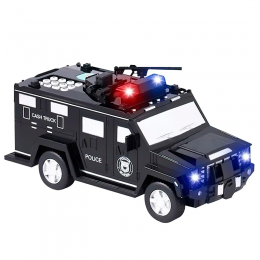 Скарбничка-сейф у вигляді поліцейської машини NBZ Cash Truck Black (HA-86)