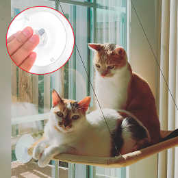 Лежанка-гамак для кошек (с присосками на окно)