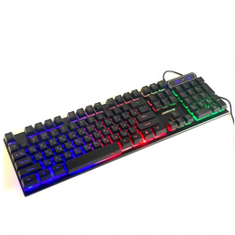 Дротова ігрова USB клавіатура ZORNWEE ZE-510 з RGB підсвічуванням, Чорна (206)