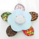 Органайзер одноярусный для сладостей и закусок, вращающаяся конфетница (голубой цвет) Flower Candy Box