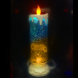 Декоративна світлодіодна масляна свічка Romantic Candle H-86 з блискітками всередині