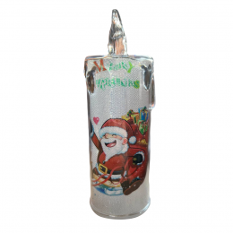 Декоративный новогодний LED светильник свеча Дед Мороз Merry Christmas