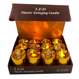 Набор безопасных светодиодных LED свечей (12 штук) Plastic Swinging Candle