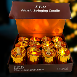 Набір безпечних світлодіодних LED свічок (12 штук) Plastic Swinging Candle