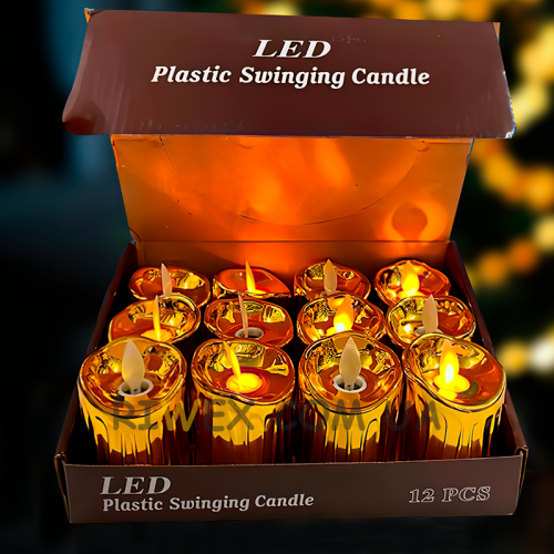 Набор безопасных светодиодных LED свечей (12 штук) Plastic Swinging Candle