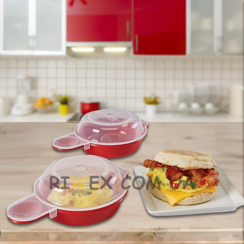 Форма для приготовления яиц в микроволновой печи Воздушная яичница Easy Eggwich, 2 шт. (626)