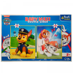 Игровой набор 2 в 1: пазлы-раскраска "Команда щенячьего патруля" (10 + 10 эл. BABY MAXI) Trefl 43003 (SB)