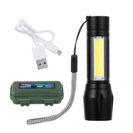 Акумуляторний ручний ліхтарик з кейсом для зберігання MX511S-COB Usb Charge (АМ-13)