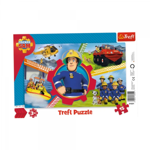Пазлы Рамкой Trefl 31351 День пожарного - Пожарный Сэм, 15 элм. (SB) Пазлы Рамкой Trefl 31351 День пожарного - Пожарный Сэм, 15 элм. (SB)