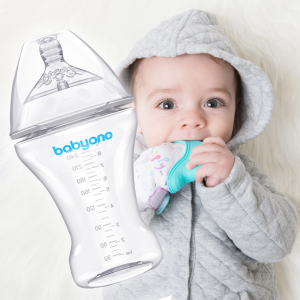 Бутылочка BabyOno 1451 Natural nursing антиколиковая с рождения, 260 мл, бесцветный (SB)