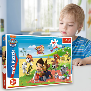 Пазлы MAXI Trefl 14346 Веселье на лужайке Nickelodeon: Щенячий патруль, 24 элм. (SB)