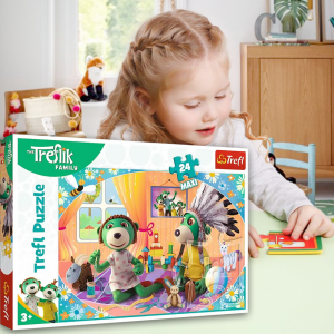 Пазлы MAXI Trefl 14319 Давайте играть вместе: Семья Трефликов, 24 элм. (SB)