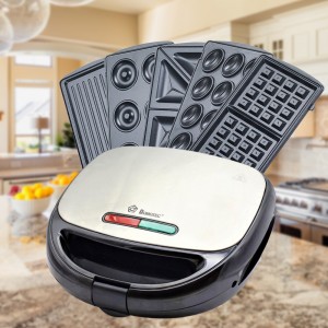 Мультимейкер 6в1 Domotec 7706 гриль электрический мультипекарь, 1000 Вт