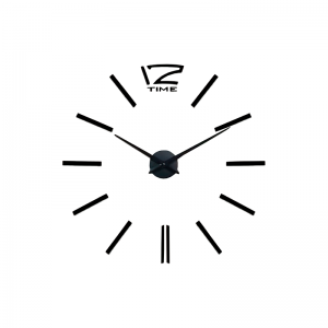 Часы настенные XZ127/ZH003 без цифр "Сделай сам" 3D "DIY CLOCK" (черный цвет, от 60 до 120 см) 