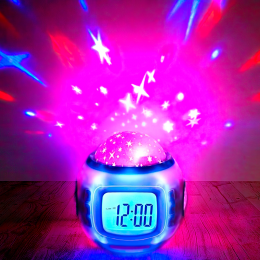 Музичний годинник з будильником та проектором зоряного неба UKC 1038