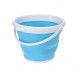 Силиконовое туристическое ведро Collapsible bucket складное 10 л, Голубое