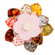 Двоярусна тарілка-органайзер для закусок, солодощів та фруктів Рожевий (10 секцій)