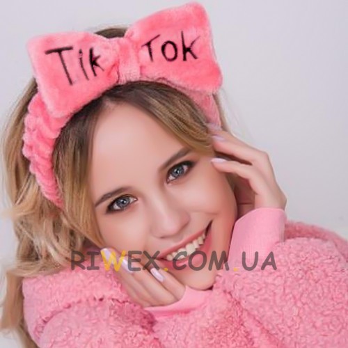 Косметична пов'язка Tik Tok для фіксації волосся, кольори в ассортименті (740)