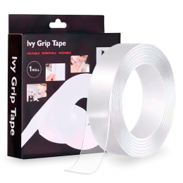 Двусторонняя многоразовая прозрачная клейкая лента Ivy Grip Tape (длина 3 м)