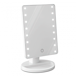 Настольное косметическое зеркало Mirror c LED подсветкой 16 светодиодов Белое