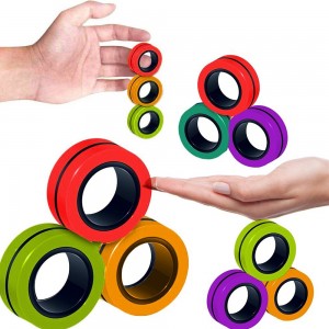 Антистрес спіннер магнітні кільця Stress Relief Magnetic Rings (212)