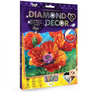 Набір для творчості Diamond Art Картина зі стразами Маки 20х25 см (IGR24)