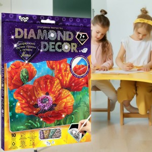 Набір для творчості Diamond Art Картина зі стразами Маки 20х25 см (IGR24)