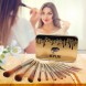 Профессиональный набор кистей для макияжа Kylie Jenner Make-up brush Gold set 12 шт (509)